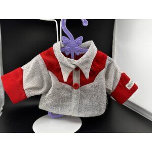 Vtg 1985 Cabbage Patch Kids Coleco Shirt Western 16” Dolls Red Silver Sparkle